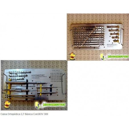 Caixa Ortopédica Basica  Placas e parafusos tamanho 2,7mm