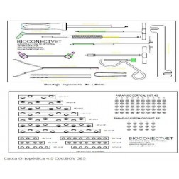 Caixa Ortopédica Basica  Placas e parafusos tamanho 3,5mm